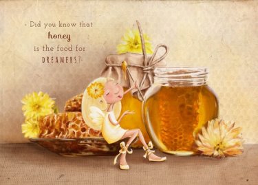 Открытка Cardsi - Медовая фея (Honey Fairy postcard front) №2157